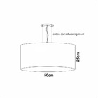 Luminária De Teto Pendente Palha 50x25 Cru