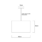 Luminaria De Teto Pendente Recorte Palha 40x25 Bronze