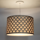 Luminaria De Teto Pendente Recorte Trama 40x25 Bronze