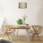 Luminaria De Teto Pendente Recorte Trama 40x25 Bronze