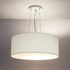 Luminária De Teto Pendente Redondo Em Tecido 60x15 Branco