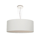 Luminária De Teto Pendente Redondo Em Tecido 60x15 Branco