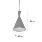 Luminária De Teto Pendente Tall Preto Com Interior Cobre Para