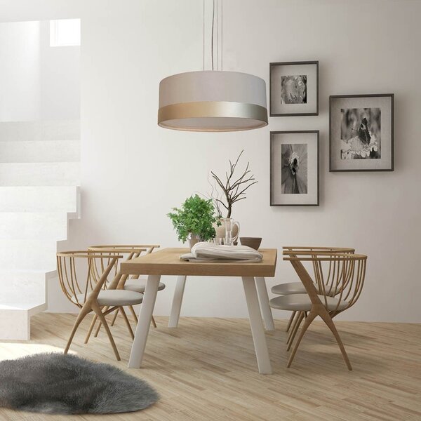 Luminária De Teto Pendente Tom Luz Iluminação Cinza/faixa Bro