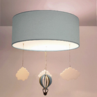 Luminária De Teto Plafon Balão Cúpula 30x15cm  Azul5972