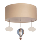 Luminária De Teto Plafon Balão Cúpula 40x15cm  Cáqui5987