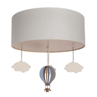 Luminária De Teto Plafon Balão Cúpula 40x15cm  Cinza5988