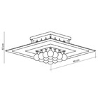 Luminária De Teto Plafon De Sobrepor Quadrado Cristal Legítim