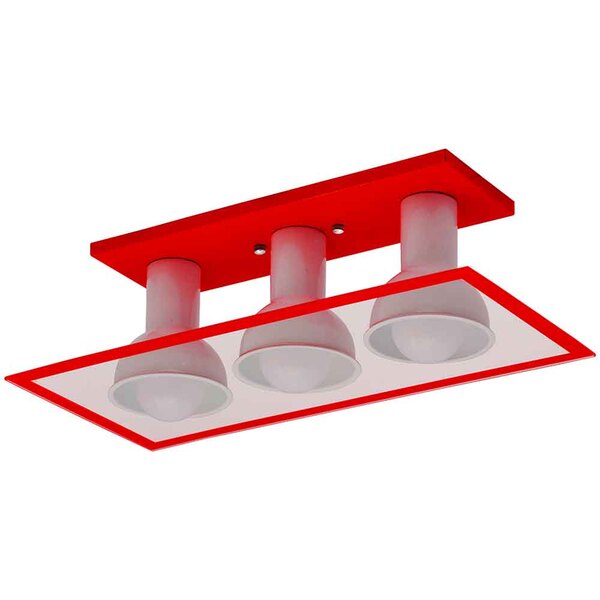 Luminária De Teto Plafon De Sobrepor Quadrado P/ 03 Lâmpadas E27 Em Vidro Startec Leroy Merlin