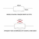 Luminária De Teto Plafon De Sobrepor Tom Luz Iluminação Branc