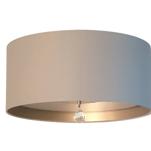 Luminária De Teto Plafon Interna Bronze 40x15cm Cáqui5796