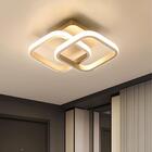 Luminária De Teto Plafon Led 45w Prisma Dourada Moderna Com 3