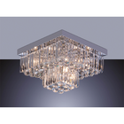 Luminária De Teto Plafon Sobrepor Cristal Legítimo Cake Quadr
