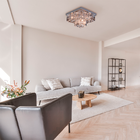 Luminária De Teto Plafon Sobrepor Cristal Legítimo Cake Quadr