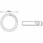 Luminária De Teto Plafon Sobrepor Montreal Led Integrado 40cm