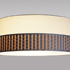 Luminária De Teto Plafon Tecido Faixa Bronze Trançado 50x15