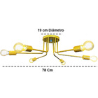 Luminária De Teto Quarto Sala Cozinha Sputnik 6 Braços