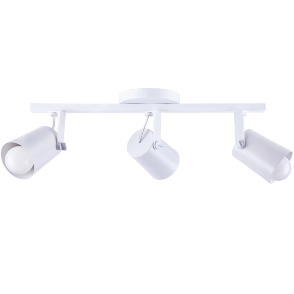 Luminária De Teto Spot Trilho Direcionável Fokus 3 Lâmpadas E27 Moderno