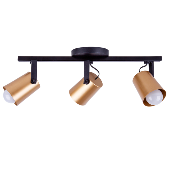 Luminária De Teto Spot Trilho Direcionável Fokus 3 Lâmpadas E27 Moderno