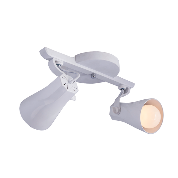 Luminária De Teto Spot Trilho Direcionável Octa 2 Lâmpadas Pr