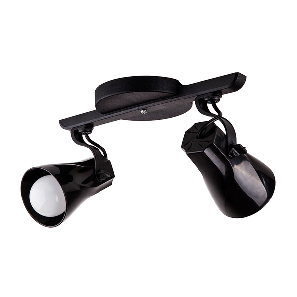 Luminária De Teto Spot Trilho Direcionável Octa 2 Lâmpadas Pr