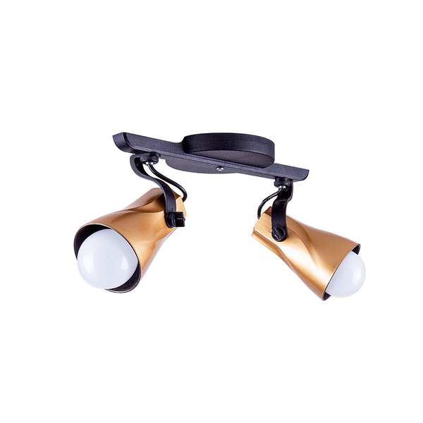 Luminária De Teto Spot Trilho Direcionável Octa 2 Lâmpadas Pr