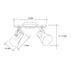 Luminária De Teto Spot Trilho Direcionável Octa 2 Lâmpadas Pr