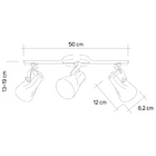 Luminária De Teto Spot Trilho Direcionável Octa 3 Lâmpadas Pr