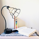 Luminária Decorativa Industrial Preta Com Lâmpada Led 35cm