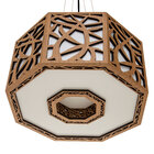 Luminária Decorativa Madeira Pendente Copacabana Octa 60cm Fr