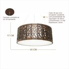 Luminária Decorativa Madeira Pendente Copacabana Red 45cm Pau