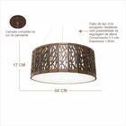 Luminária Decorativa Madeira Pendente Copacabana Red 60cm Pau