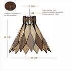 Luminária Decorativa Madeira Pendente Jericoacoara 40cm Pau F