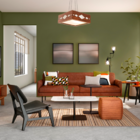 Luminária Decorativa Madeira Pendente Maresias Mirror 45cm Pa