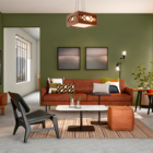 Luminária Decorativa Madeira Pendente Pipa 45cm Pau Ferro