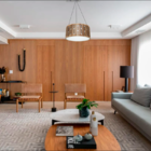 Luminária Decorativa Madeira Pendente Porto Belo Red 45cm Nog