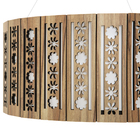 Luminária Decorativa Madeira Pendente Porto Belo Red 60cm Nog