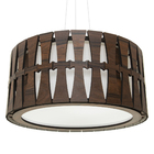 Luminária Decorativa Madeira Pendente Redondo Maracaju 60cm P