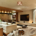 Luminária Decorativa Madeira Plafon  Copacabana Octa 25cm Fre