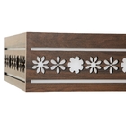 Luminária Decorativa Madeira Plafon  Porto Belo Quad 40cm Pau