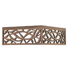 Luminária Decorativa Madeira Plafon Copacabana Quad 20cm Pau