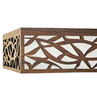 Luminária Decorativa Madeira Plafon Copacabana Quad 20cm Pau