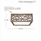 Luminária Decorativa Madeira Plafon Copacabana Quad 20cm Pau