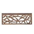 Luminária Decorativa Madeira Plafon Copacabana Quad 30cm Pau