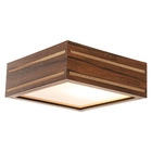 Luminária Decorativa Madeira Plafon Ilhota Nog 30cm Pau Ferro