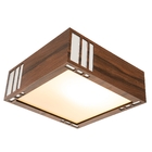 Luminária Decorativa Madeira Plafon Madeiro Mirror 30cm Pau F