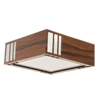 Luminária Decorativa Madeira Plafon Madeiro Mirror 30cm Pau F