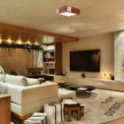 Luminária Decorativa Madeira Plafon Madeiro Mirror 30cm Pau F