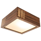 Luminária Decorativa Madeira Plafon Madeiro Nog 30cm Pau Ferro