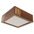 Luminária Decorativa Madeira Plafon Madeiro Nog 30cm Pau Ferro